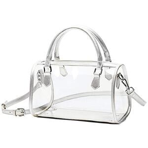 4596 Clear Jelly Purse Transparent Handbag Top Handle Shoulder Bag PVC